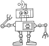 robot character coloring page