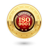 ISO 9001 certified medal - quality management system insignia