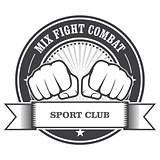 Mix fight combat emblem - clenched fists