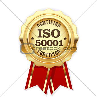 ISO 50001 standard certified rosette - energy management systems