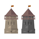 Medieval tower of fortified wall - stronghold