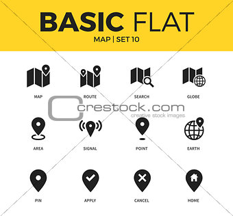 Basic set of map icons