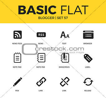 Basic set of blogger icons