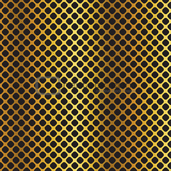 Golden black metallic diagonal grid background.