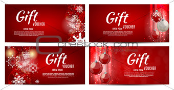 Christmas and New Year Gift Voucher, Discount Coupon Template Co