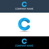 Simple Blue Letter C Logo