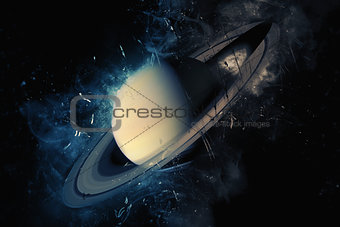 Planet Art - Saturn. Elements of this image furnished by NASA