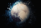 Planet Art - Pluto. Elements of this image furnished by NASA