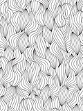 Seamless pattern with abstract waves. Zentangle inspired style.