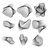 Abstract spiral lines vector icons.
