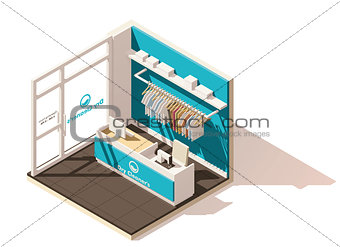 Vector isometric low poly commercial laundry icon