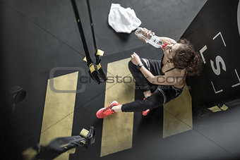 Sportive woman in gym