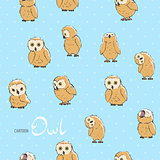 Background seamless with owls