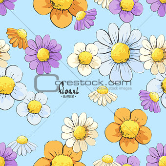 Floral illustration seamless