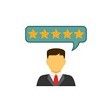 Customer reviews flat icon