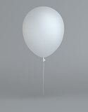White balloon, gray background