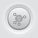 Business Goals Icon. Grey Button Design.