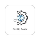 Set Up Goals Icon. Flat Design.