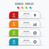 Modern infographics template with 4 options.