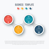 Infographics timeline template with circles