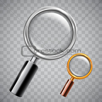 Silver and Golden Magnifying Glass