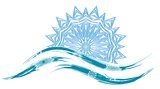 Winter snowflake logo.