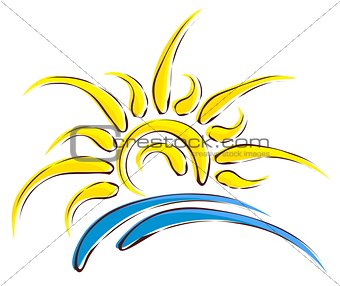 Logo sun and sea.