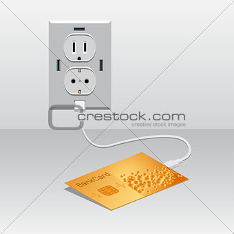 Golden BankCard charged usb