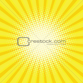 Yellow colored back pop art style background