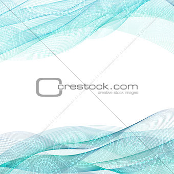 Abstract background, blue transparent waved line brochures, website, flyer design. smoke wave.