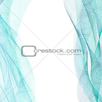 Abstract background, blue transparent waved line brochures, website, flyer design. smoke wave.