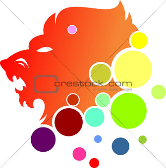 logo lion bubble