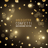 Falling Gold Confetti