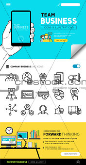 Team Business Concepts and icons