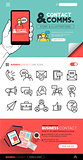 Contact and communication Concepts and icons