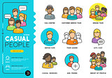 Casual People Vector Icons