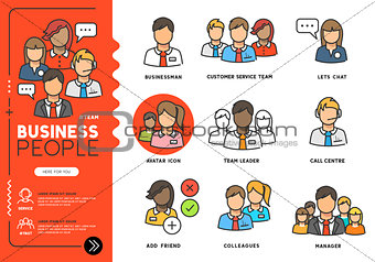 Business people Vector Icons