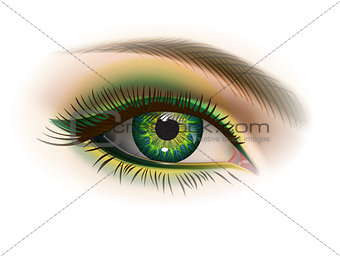 Female green eye