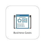 Business Cases Icon. Flat Design.
