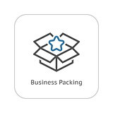Business Packing Icon. Flat Design.
