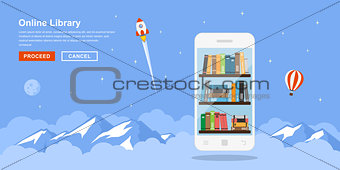 online library concept