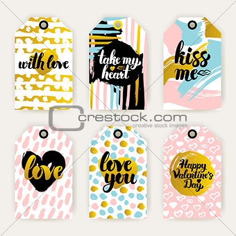 Trendy Valentines Day Gift Labels