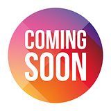 Coming Soon colorful button