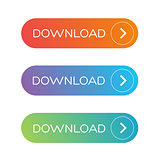 Download button set flat design