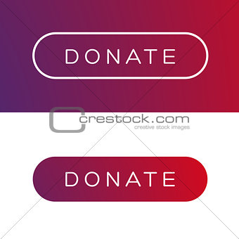 Modern Donate button flat
