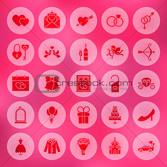 Solid Circle Love Icons