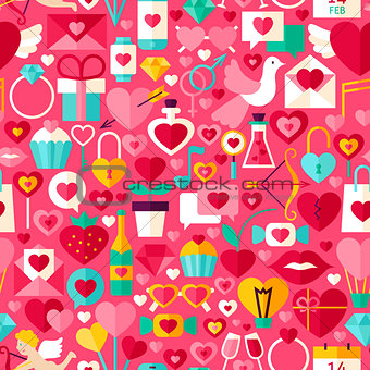 Valentines Day Pink Seamless Pattern