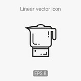 Linear electric kettle icon