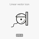 Linear icon toilet paper