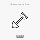 Linear icon shovel